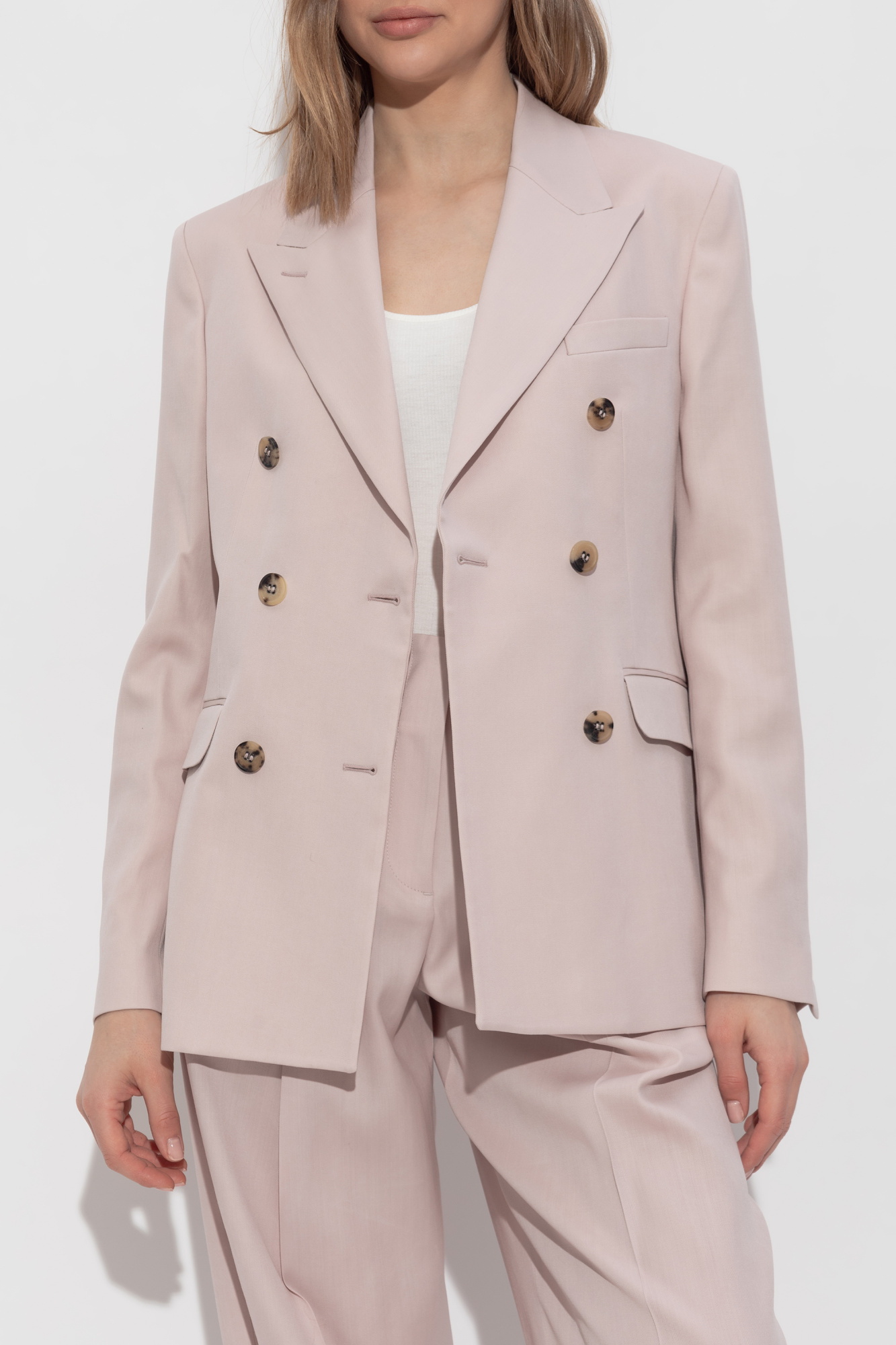 スーツ GOLDEN GOOSE Women Suit Jackets GWP00829P001965 25235 PINK Pink virgin wool blazer Golden goose - women - GOLDEN GOOSE